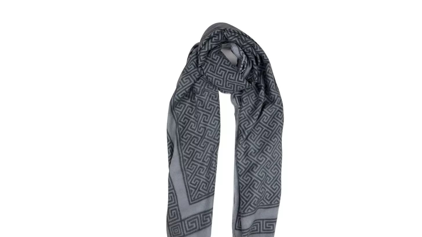 Black gray shawl